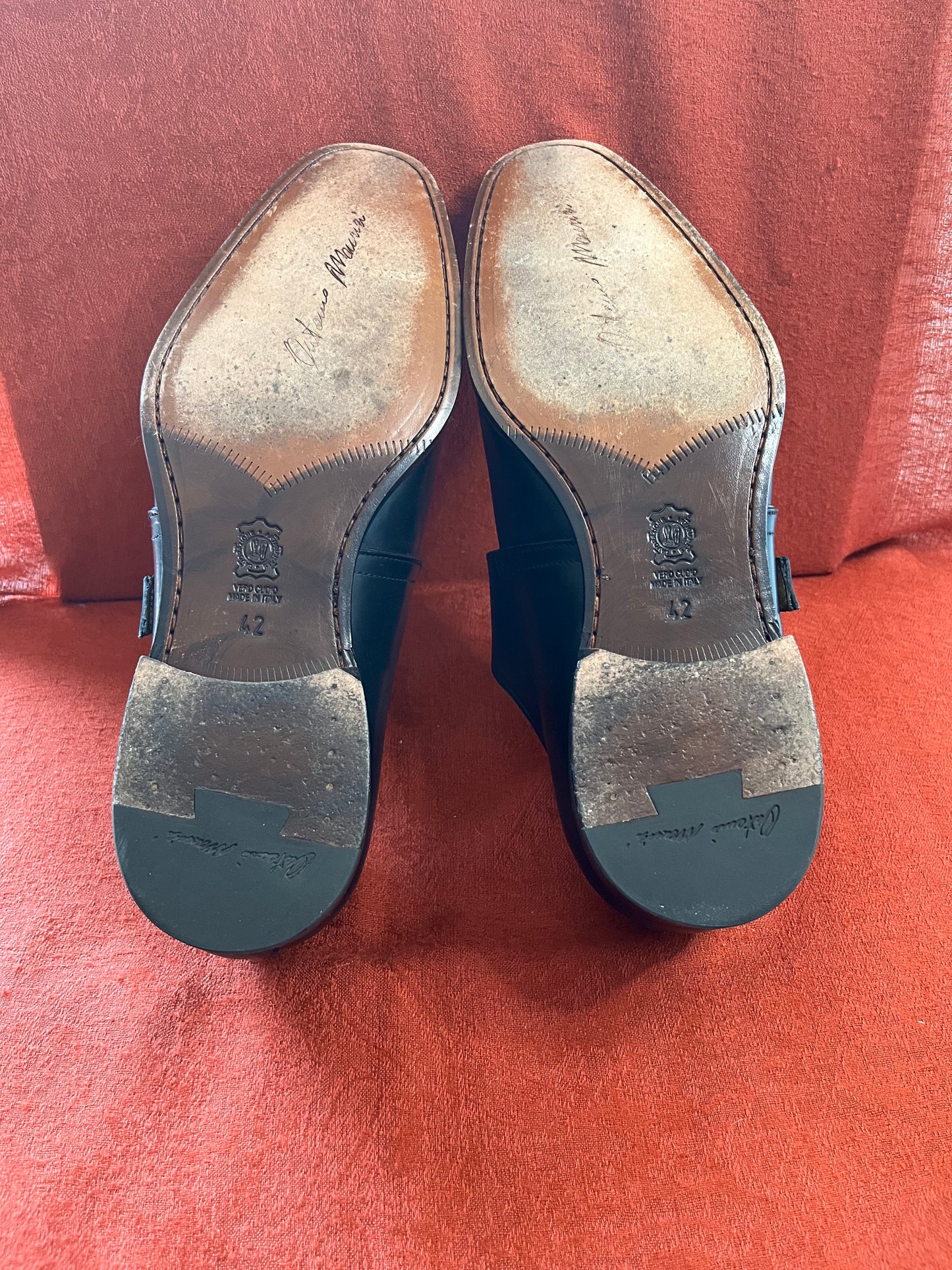 Antonio Maurizi Italian Leather Side Buckle Men's Shoe-Size 42 (US 9)