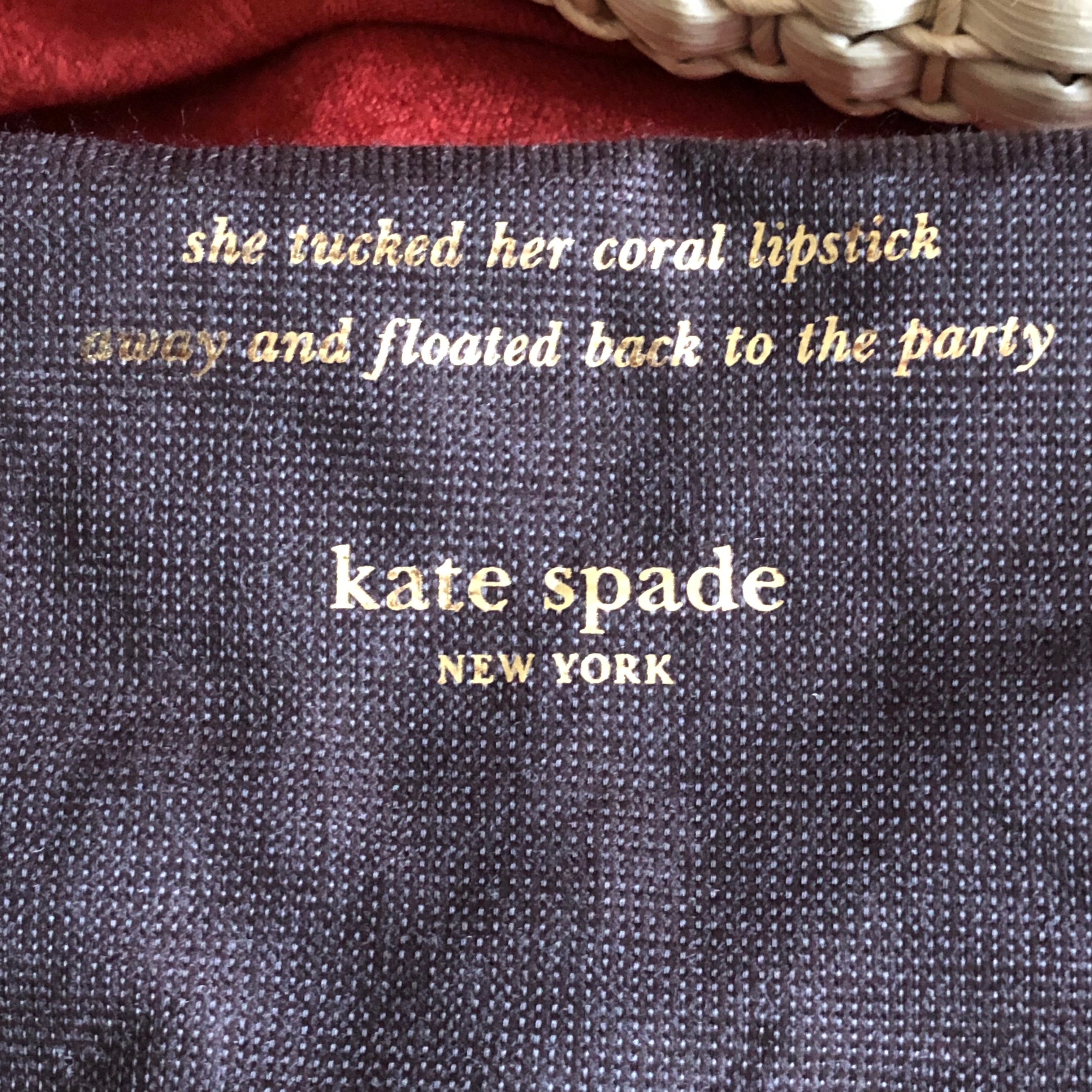 Kate Spade New York Leather Trimmed Straw Clutch w Storage Bag CommunityWorx Thrift Online