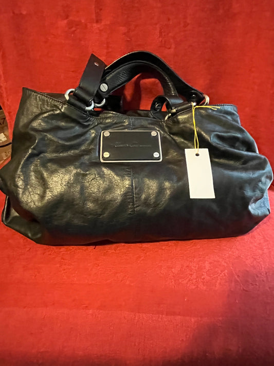 Black Leather Kenneth Cole New York Handbag