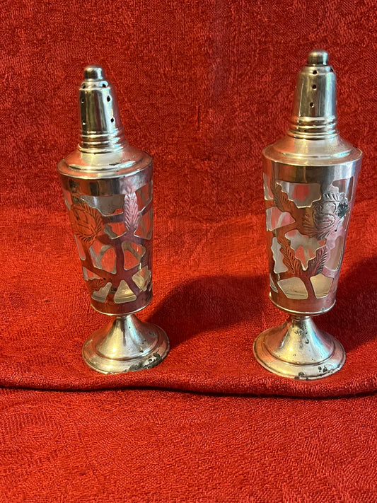 Vintage Mexican Sterling Salt and Pepper Shakers