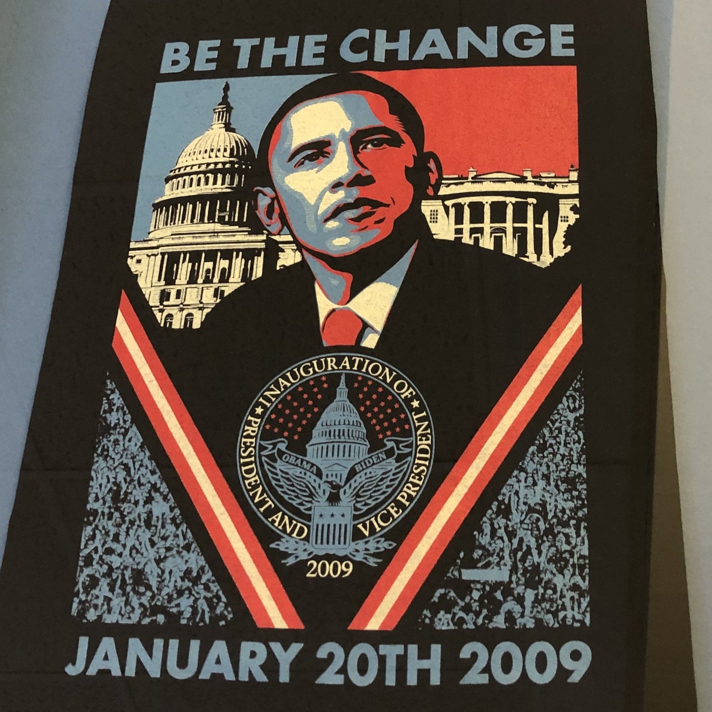 Framed Commemorative Obama "Be the Change" T-shirt
