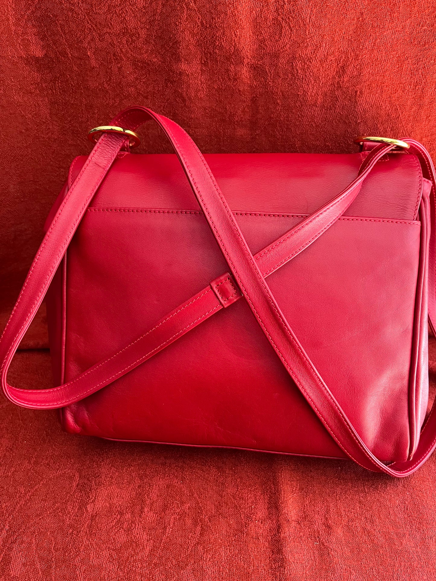 Vintage "By Paloma Picasso" Red Leather Handbag