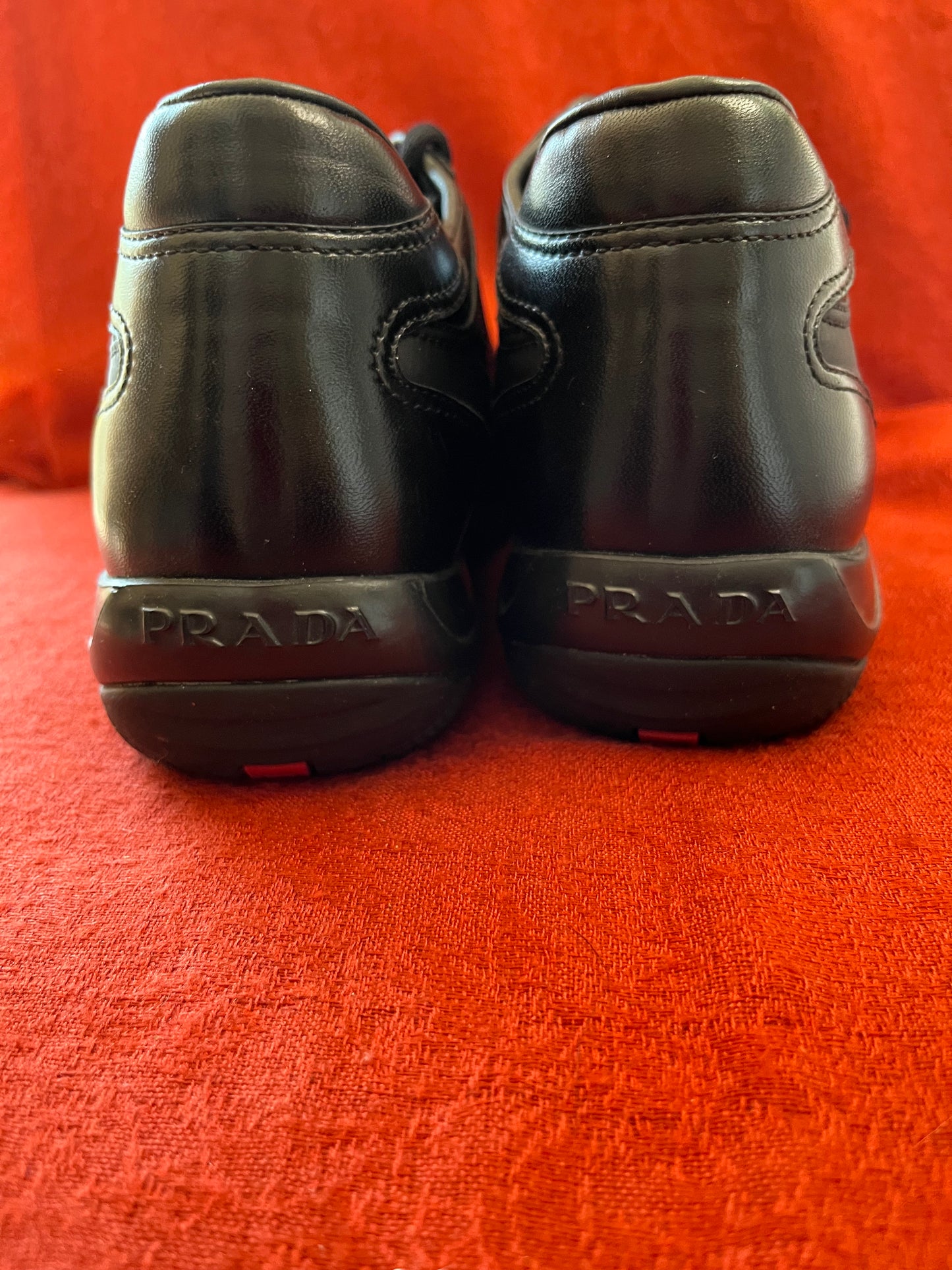 Prada Nylon Sneakers with Saffiano Leather Trim Size 37 (6.5 US)