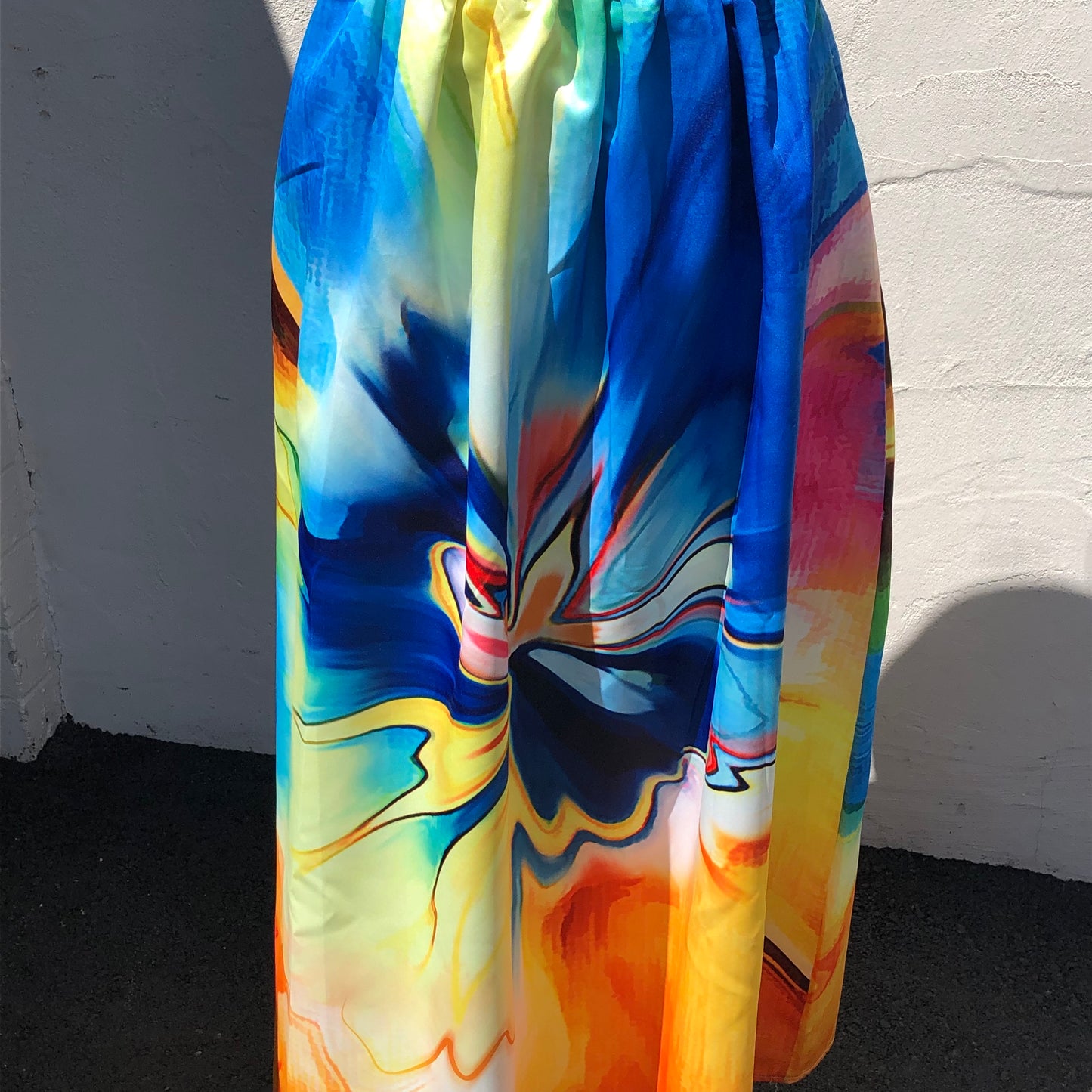 Multi-Color Psychedelic Starburst Skirt - XL