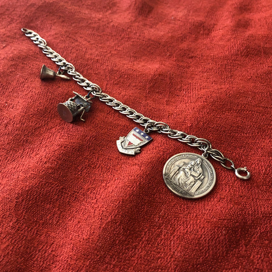 Vintage Silver Charm Bracelet