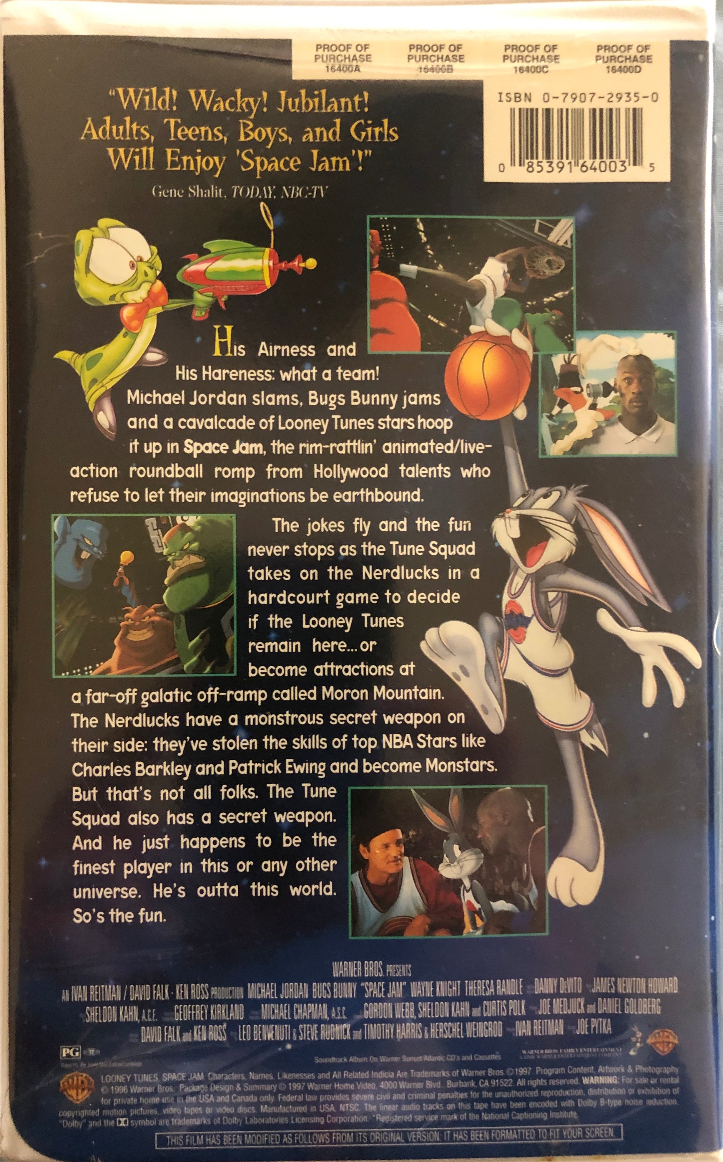 Space Jam 1996 on VHS with Commemorative Coin CommunityWorx