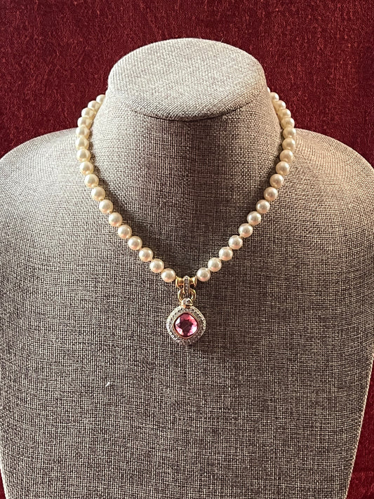 Swarovski Pearl and Crystal Necklace