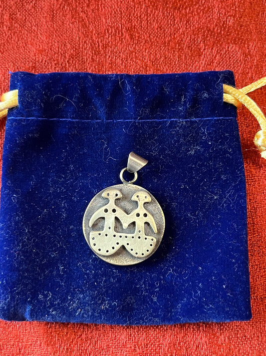 Handcrafted Sterling Silver Pendant with Character Motif