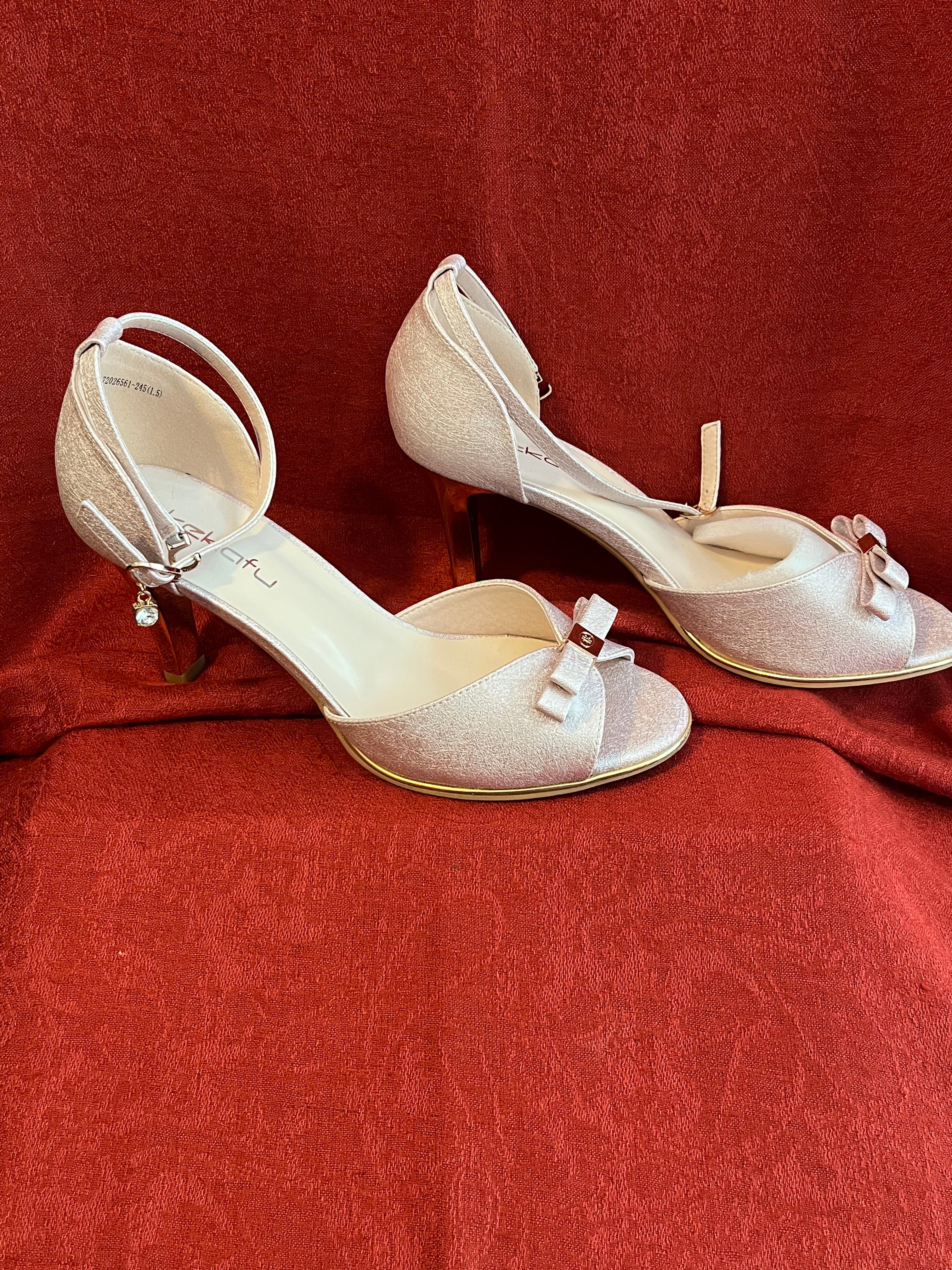 FRANCES GOLD | Gold wedding shoes, Bridal shoes, Wedding shoes low heel