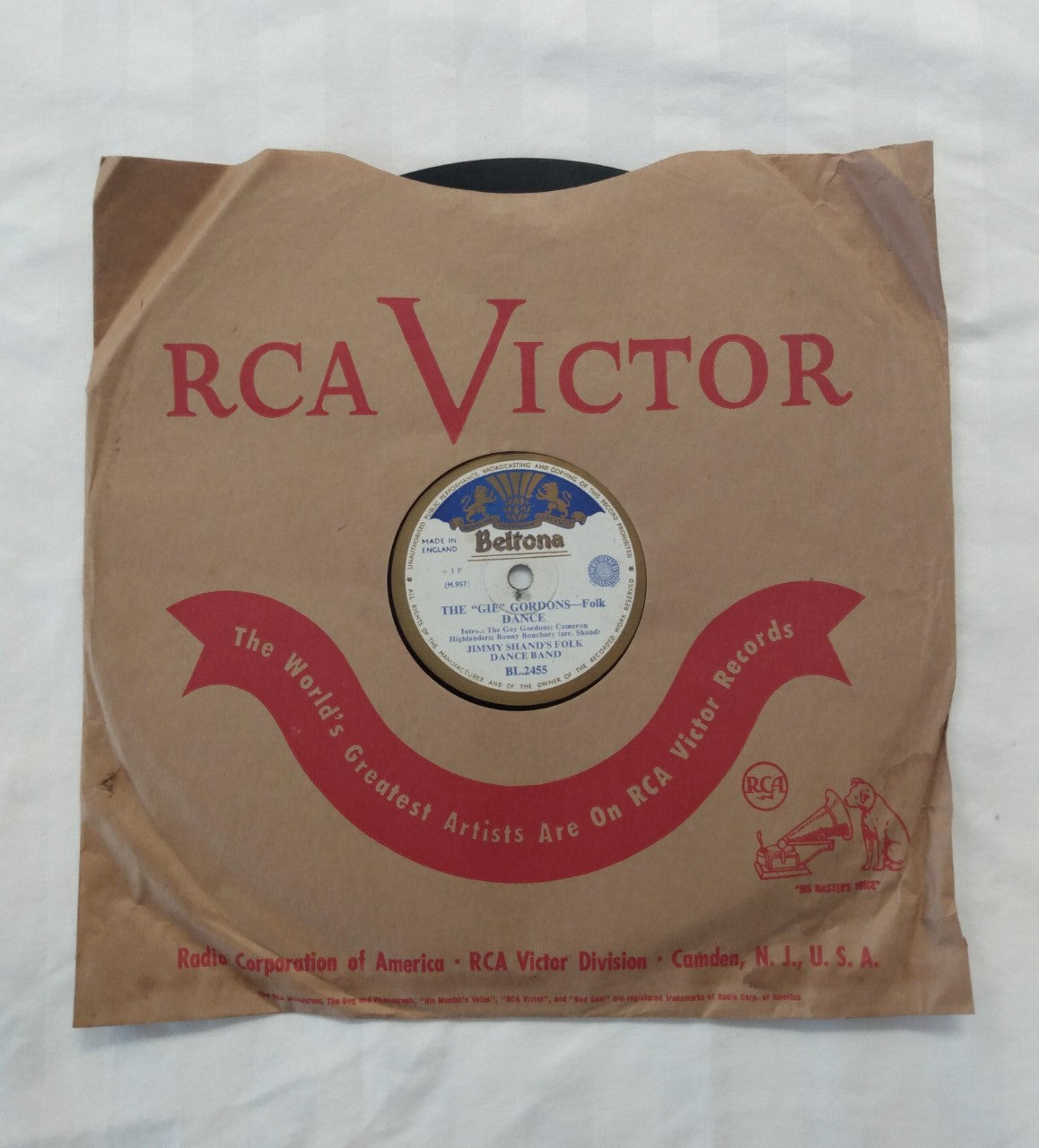 Beltona- Jimmy Shand's Folk Dance Band- The Gie Gordons & The Henshine- BL.2455-78 RPM Record