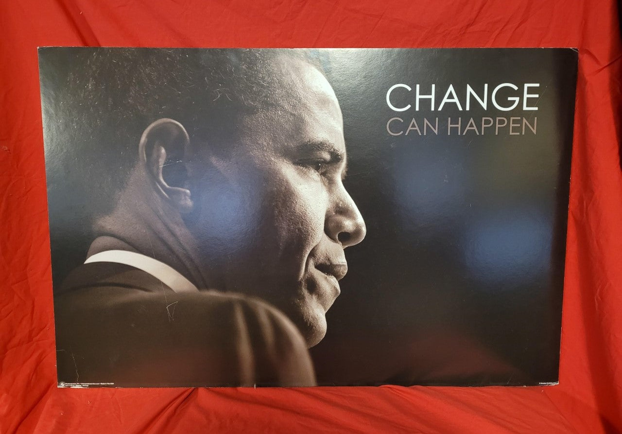 President Obama "Change Can Happen" Mounted Poster