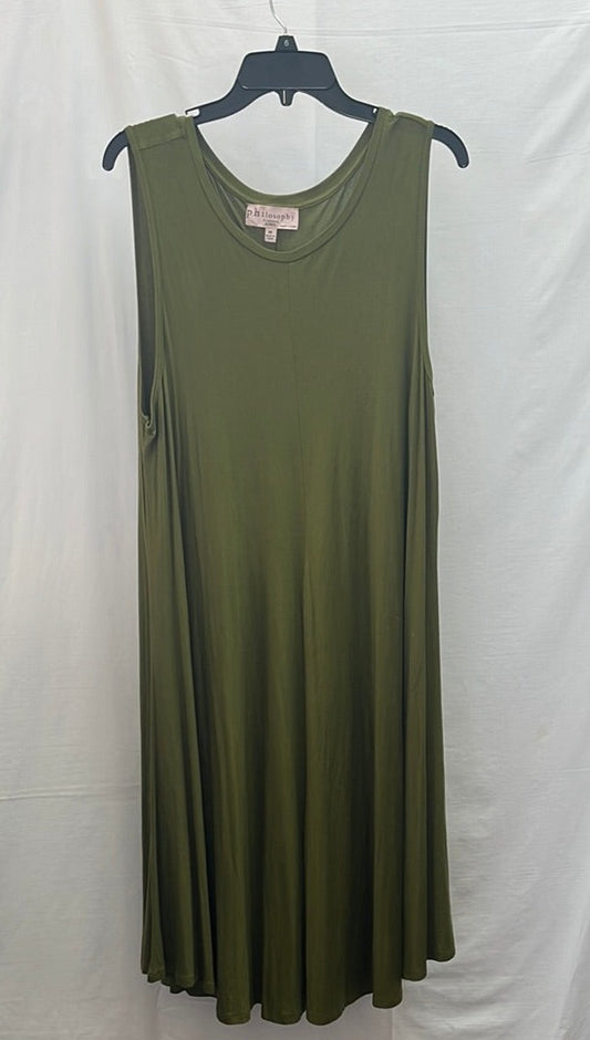 Philosophy Pear Green Scoop Neck Tank Top Dress -- 2X