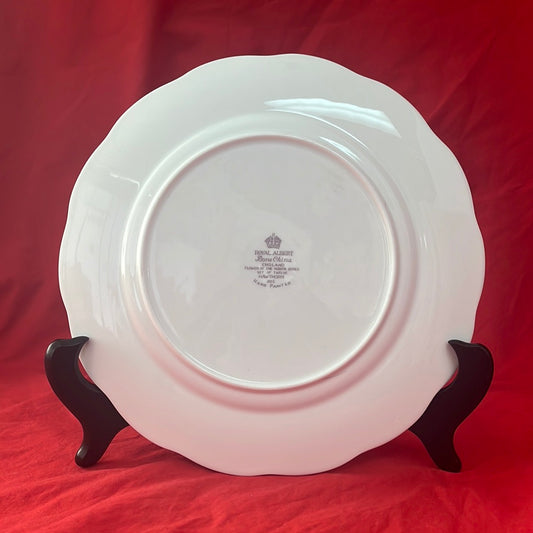 VTG (1950s) -- Royal Albert China Flower of the Month Series, "Hawthorn No. 5" Pattern Salad/Luncheon Plate