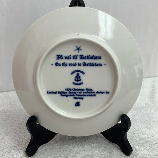 VTG - Porsgrund 1970 Porcelain Christmas Plate