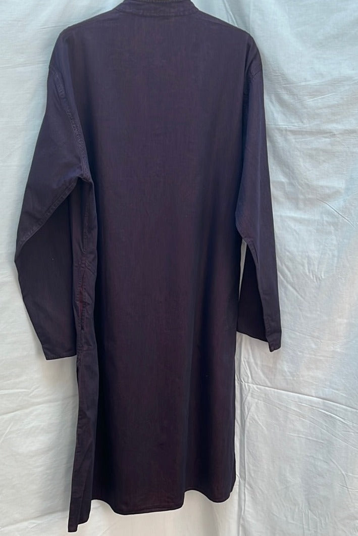 Manyavar Solid Merlot Long-sleeved Kurta -- Size 42/XL