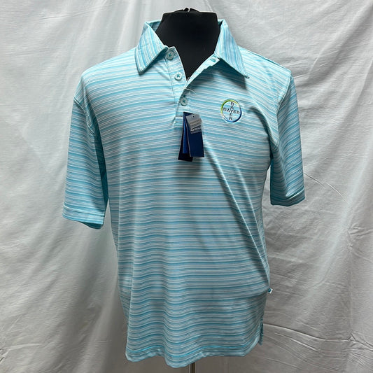 NWT -- Fersten Worldwide Blue Ferst-Dry Caribbean Golf Polo Shirt -- M