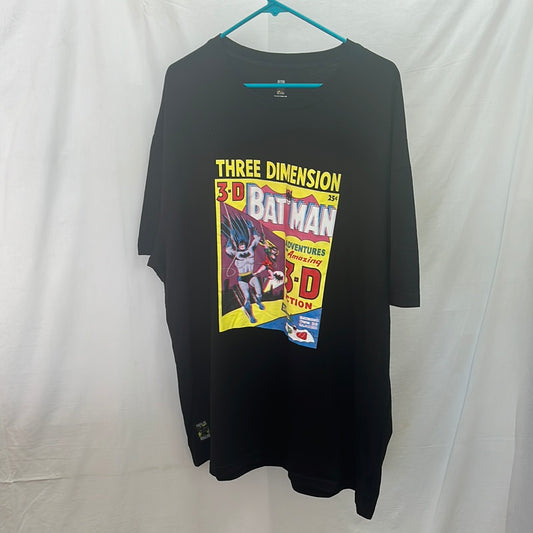 World's Finest Comics black 3D Batman T-shirt -- 3XL