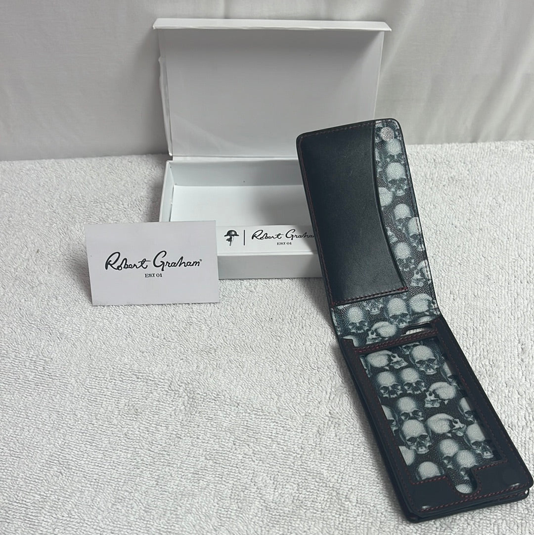 NIB -- Robert Graham Leather Wallet Case for Iphone 5/5s -- Style "Rory"