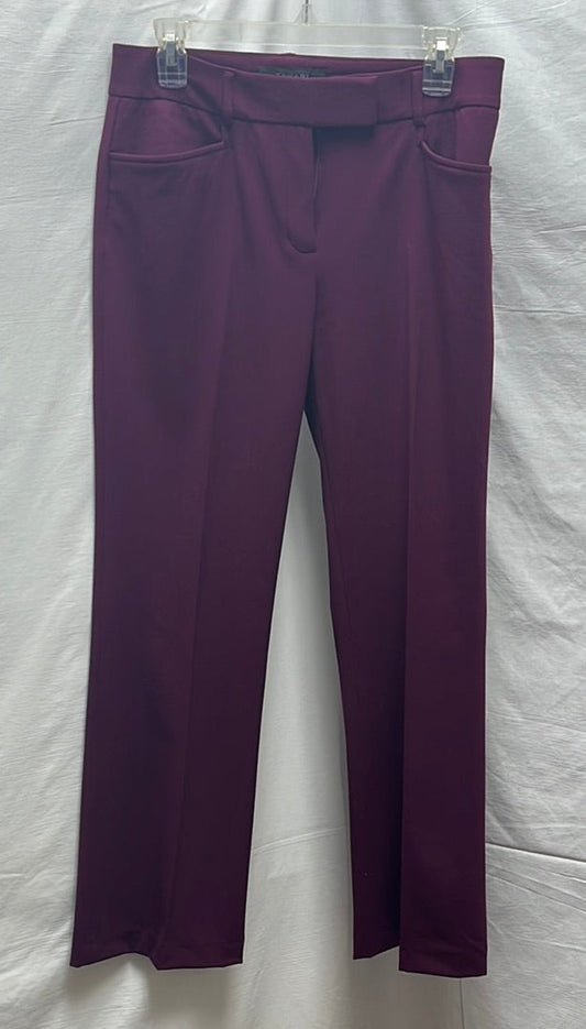 Tahari Arthur S. Levine Burgundy Wide Legged Slacks Pants -- 4