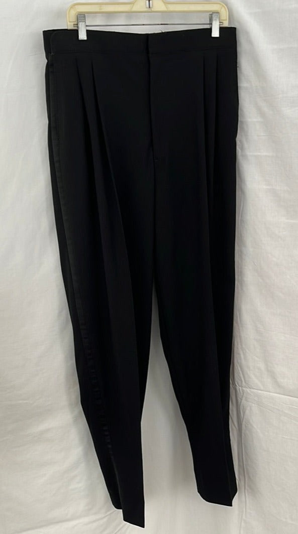 L&M Fashions Adjustable Black Tuxedo Pants -- Size 36/37/38