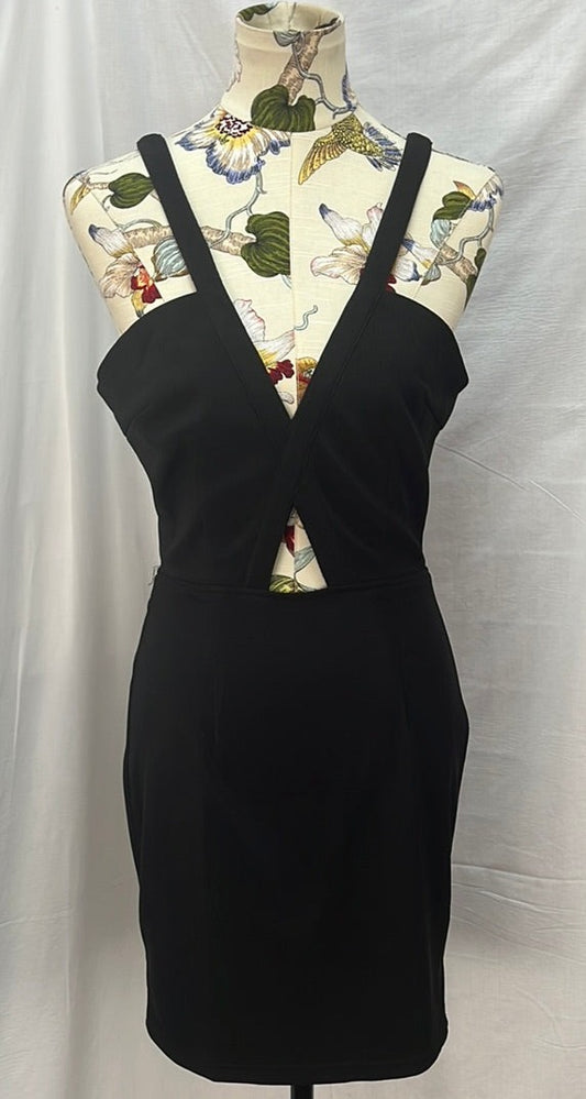 NWT -- Naven black Sling-cut Mini Dress -- L/12