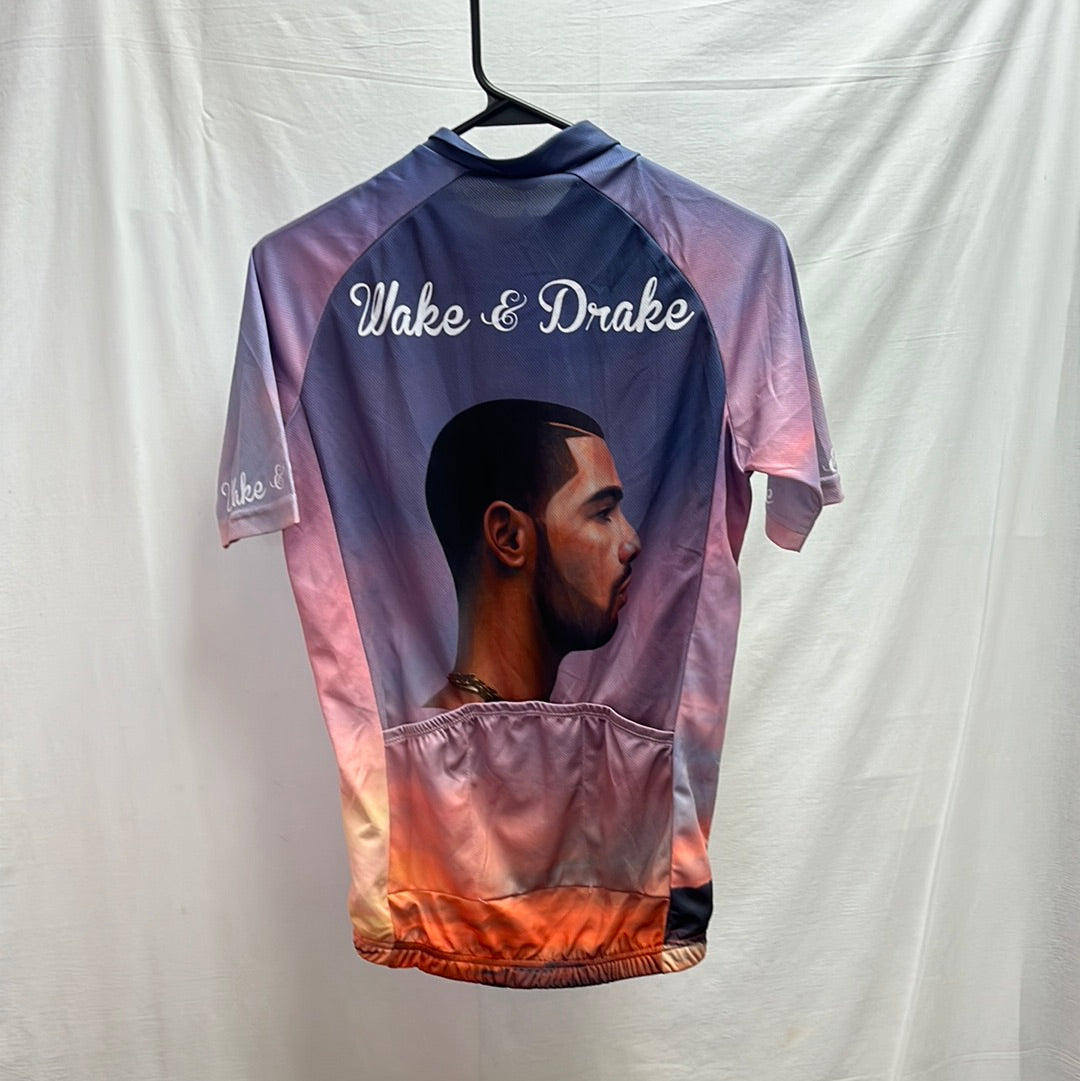 NWT -- Coolmax Invista "Wake and Drake" Short-sleeve Cycling Jersey -- S