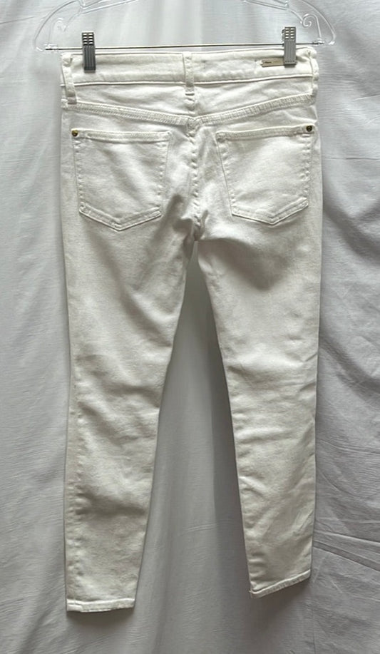 Pilcro and the Letterpress  White Crème "Script" Jeans -- 25P