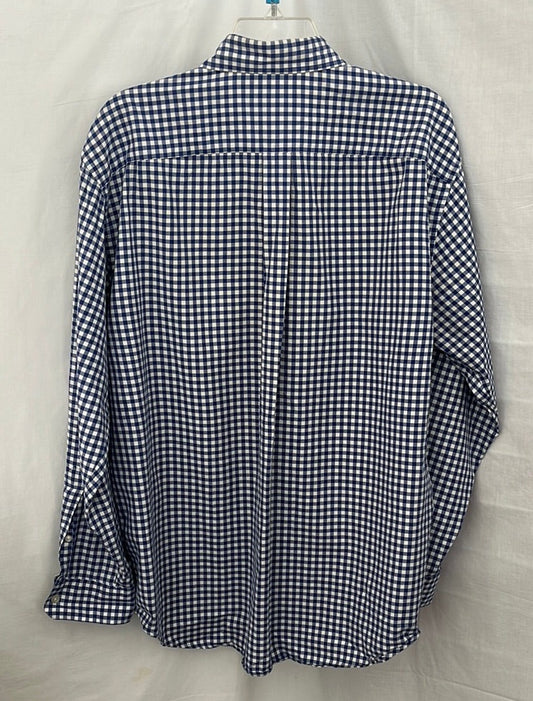 Vineyard Vines Blue Check Classic Fit Tucker Button Down Shirt -- L