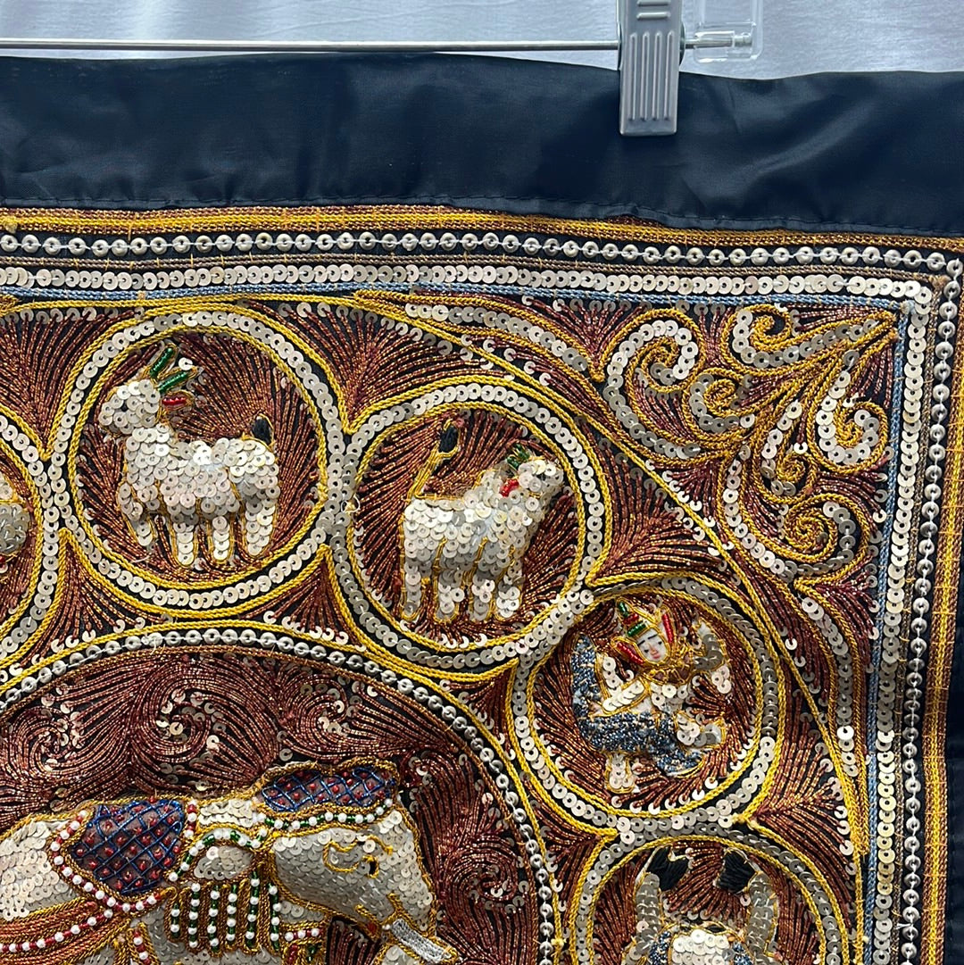 VTG - Kalaga Tapestry -- Elephant Surrounded by Zodiac Signs