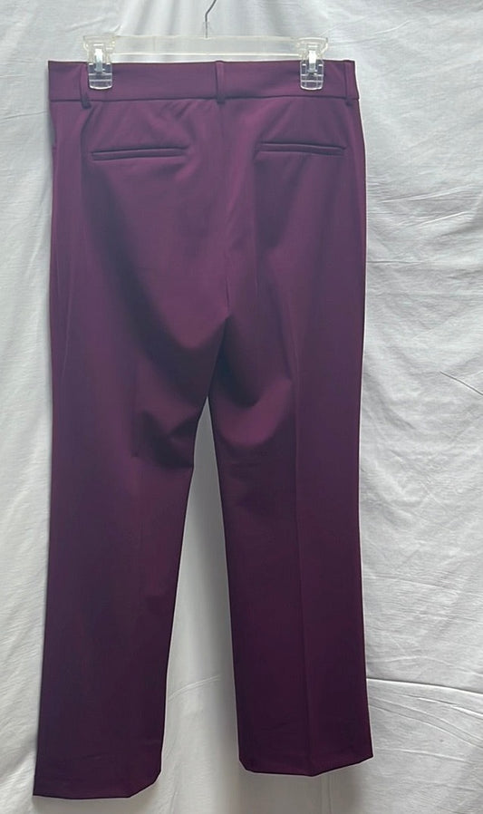 Tahari Arthur S. Levine Burgundy Wide Legged Slacks Pants -- 4