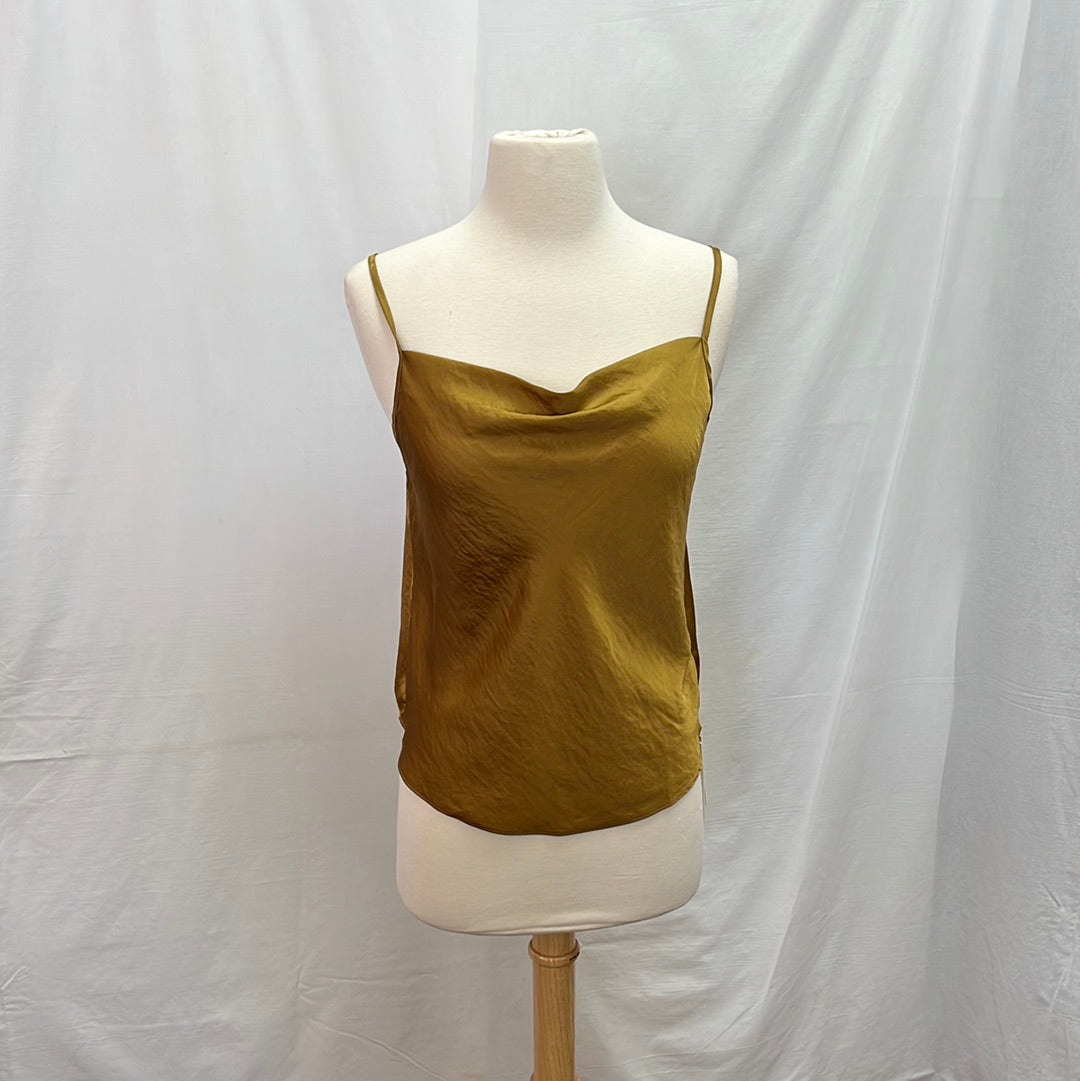 NWT -- Paperlll Gold Cowl-neck Camisole Tank Top -- M