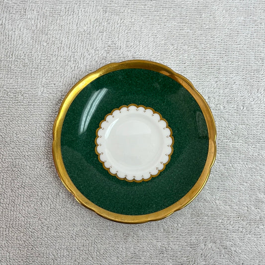 VTG -- Coal Port Green "Connaught" Demitasse Cup and Saucer Set
