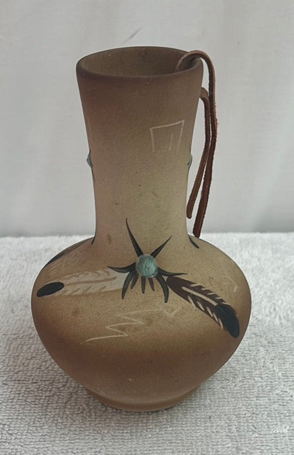 VTG -- Vase with Southwestern American Indian Motifs -- Signed Betty Selby, 1988, Numbered 477