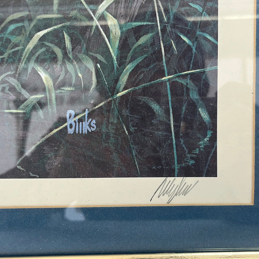 SIGNED AND FRAMED -- Bob Binks -- "Wood Ducks - New Arrivals," 2637/4000 -- 1988