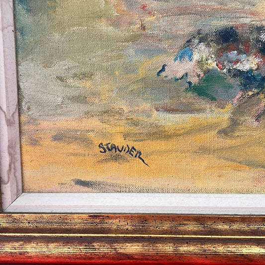 VTG (1948) -- Signed and Framed -- Original Oil Painting by Stauder