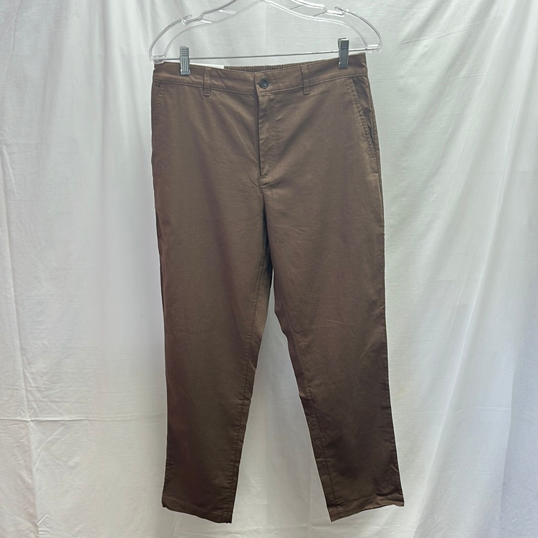 NWT -- Uniqlo Brown Linen Cotton Tapered Pant -- Size M