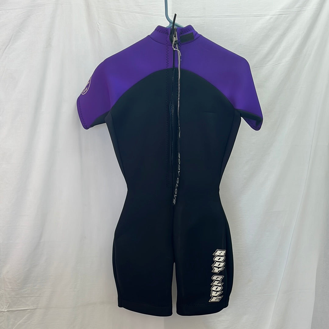 Body Glove Women's Purple+Black Short-sleeved Wetsuit -- Size L/9