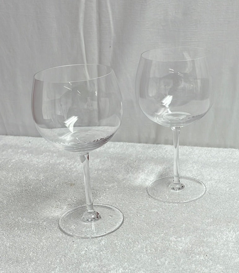 Tiffany & Co Crystal Burgundy Wine Glasses -- Set of 2