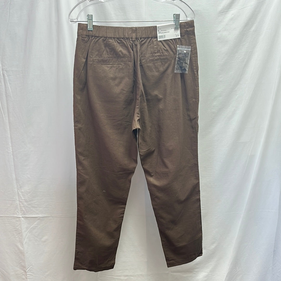 NWT -- Uniqlo Brown Linen Cotton Tapered Pant -- Size M