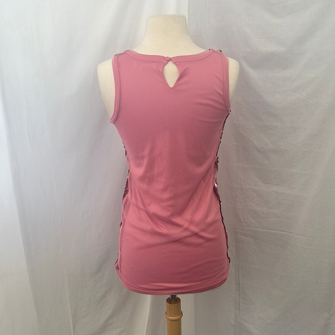 DKNY Pink Sequined Tank Top -- 12