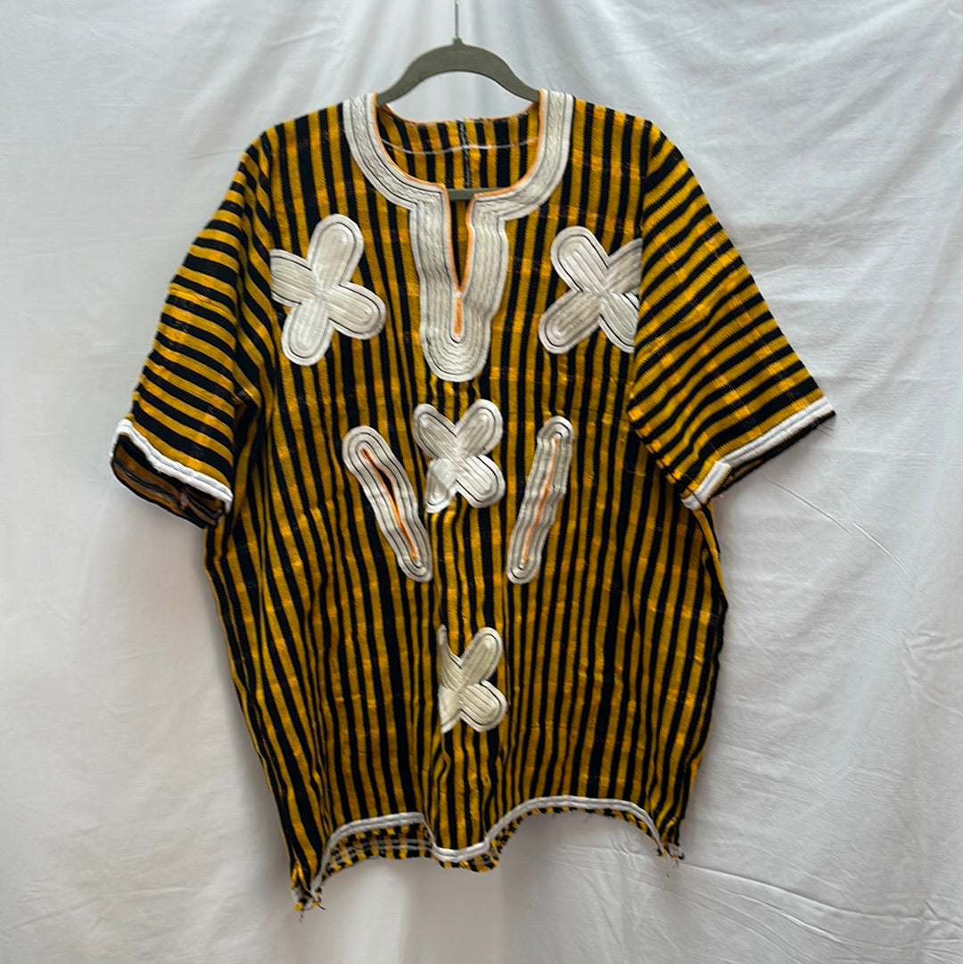 Ghanaian Smock with Matching Knitted Kufi Hat