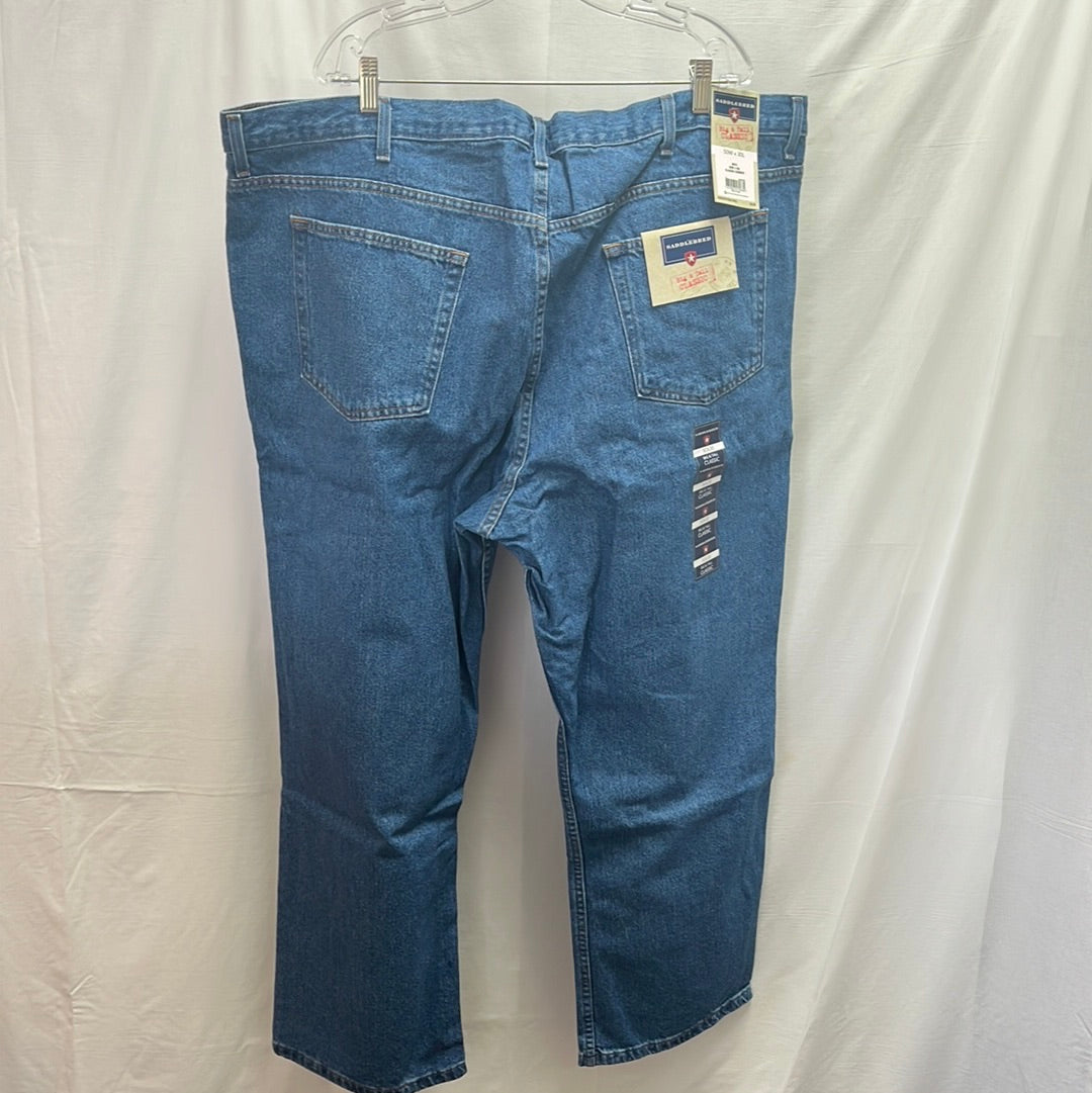 NWT -- Saddlebred Big and Tall Regular Fit Light Wash Jeans -- 50x30