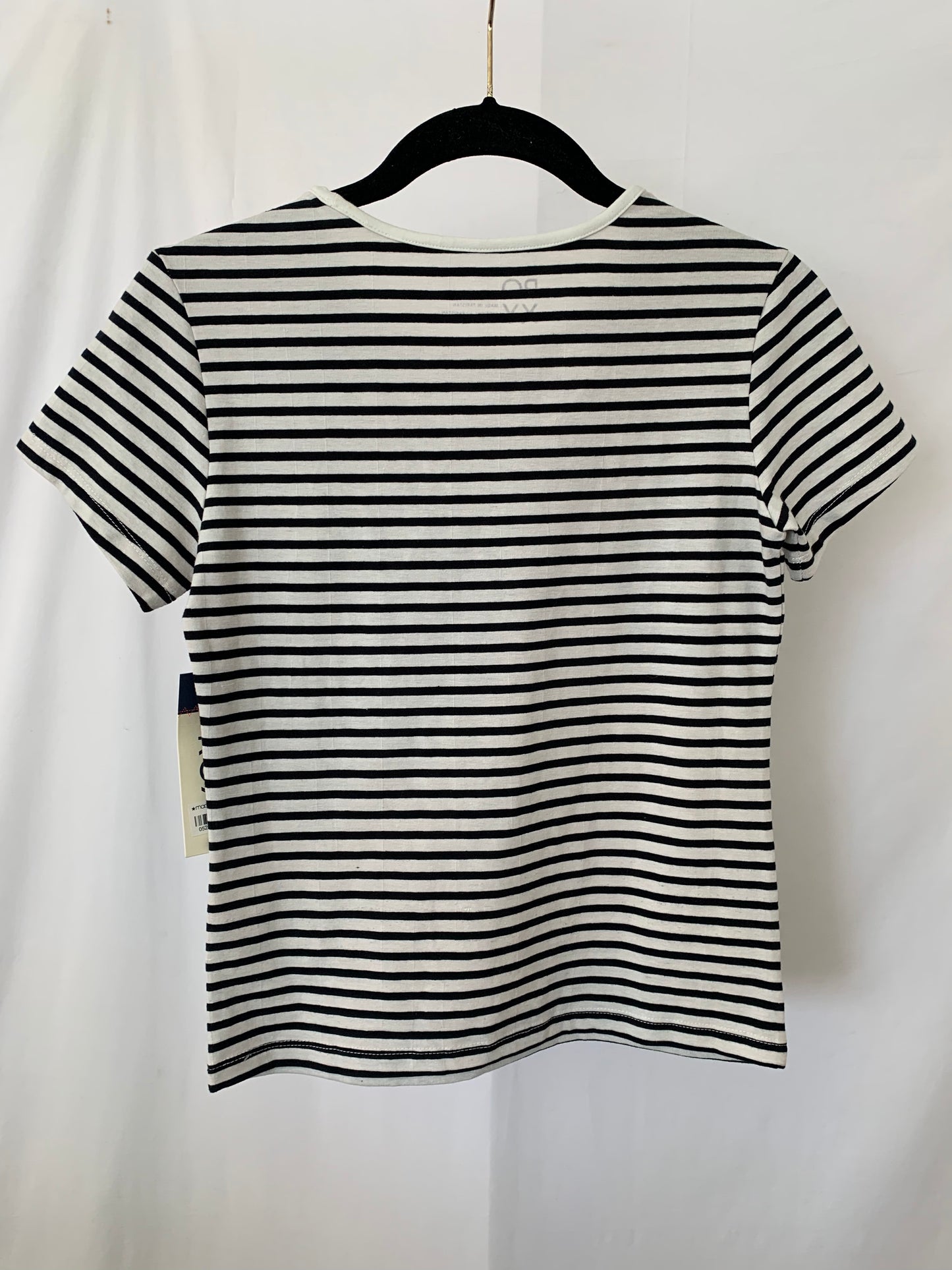 NWT - ROXY black stripe Short Sleeve T-Shirt - XS