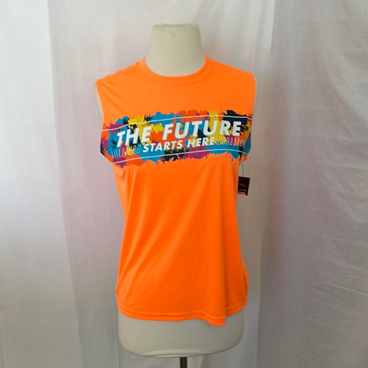 NWT -- Athletic Works Orange "The Future is Now" Tank Top -- XL