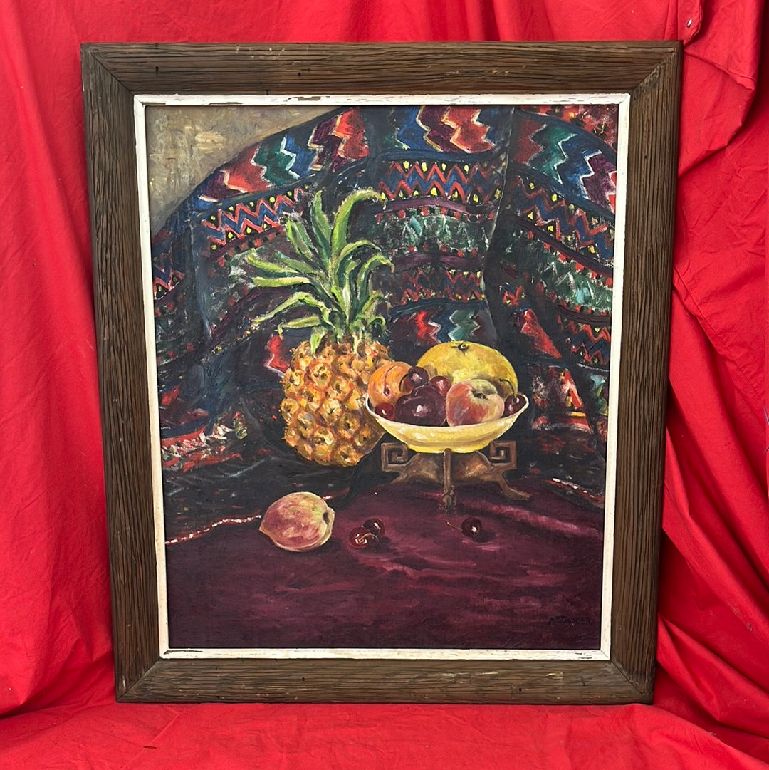 VTG -- Signed, Framed Original Oil Still Life -- A. Stauder