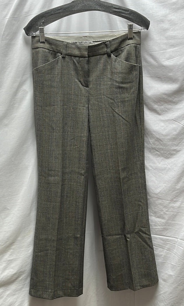 VTG -- Dalia Collection black Plaid Slacks Pants -- 4