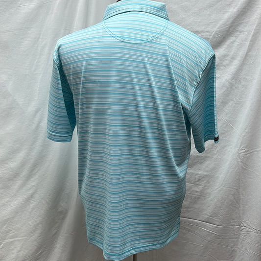 NWT -- Fersten Worldwide Blue Ferst-Dry Caribbean Golf Polo Shirt -- M