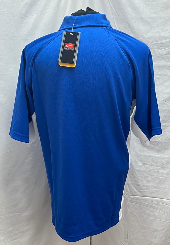 NWT -- Nike Blue White Dri-fit Golf Polo Shirt -- M