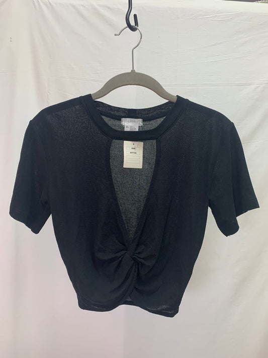 NWT - COOPERATIVE black Cutout Crop Top / Shirt - XS