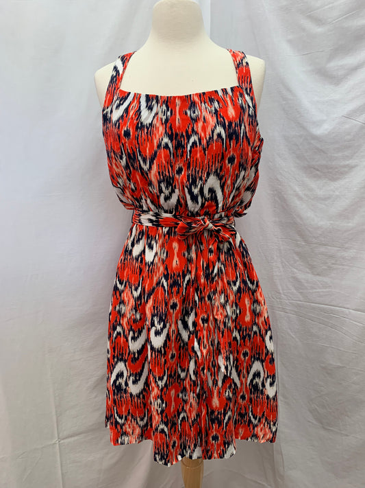 NWT - BANANA REPUBLIC red print Sleeveless Dress - 12